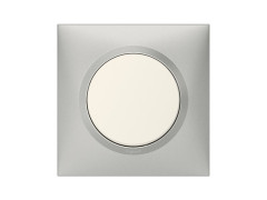 PLAQUE CARREE 1 PRISE SIMPLE A COMPOSER DOOXIE ALUMINIUM LEGRAND