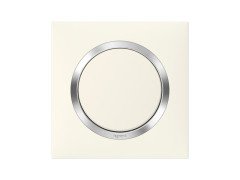 PLAQUE CARREE 1 PRISE SIMPLE A COMPOSER DOOXIE BLANC CHROME LEGRAND