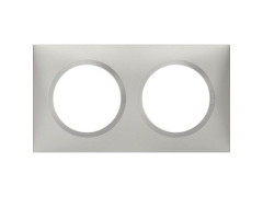 PLAQUE CARREE 2 PRISES SIMPLE A COMPOSER DOOXIE ALUMINIUM LEGRAND