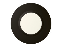 PLAQUE RONDE 1 PRISE SIMPLE A COMPOSER DOOXIE NOIR LEGRAND