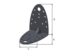 EQUERRE GALVA GRIS 90X90