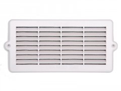 GRILLE AERATION ENCASTRER  78X179MM ABS + MOUSTIQUAIRE