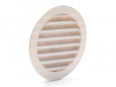 GRILLE AERATION REGLABLE  118MM ABS BLANC  + MOUSTIQUAIRE