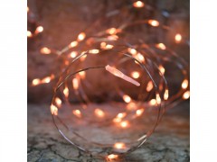 GUIRLANDE LUMINEUSE INT EXT 150 MICROLED ORANGE CABLE TRANSP 7.5M