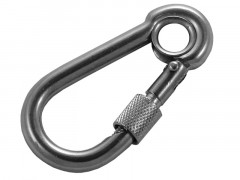 MOUSQUETON POMPIER VIS SÉC. 8MM INOX A4 / AISI 316