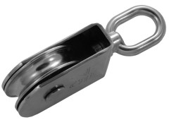 POULIE SIMPLE DÉRIVEUR RÉA 75MM INOX A4 / AISI 316