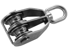 POULIE DOUBLE DÉRIVEUR RÉA 32MM INOX A4 / AISI 316