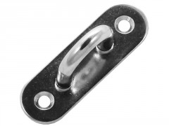 PONTET SUR PLATINE OBLONG 80MM INOX A4 / AISI 316