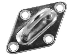 PONTET SUR PLATINE LOSANGE 64MM INOX A4 / AISI 316