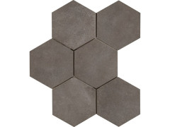 CARRELAGE SOL ET MUR TIME HEXAG 21X18 ANTHRACITE 0.46M²