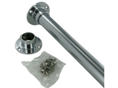 BARRE PENDERIE OVALE EXTENSIBLE 60/100 + 2 SUPPORTS 30X15 CHROME KIT