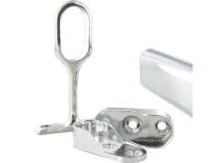 BARRE PENDERIE OVALE 1M + 2 SUPPORTS 30X15 CHROME KIT