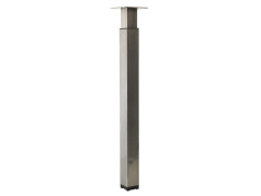 PIED TABLE CARRE 60MM REGLABLE 70-110 NICKEL BROSSE