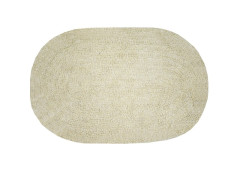 TAPIS SALLE DE BAIN OVAL 40 X 60 CM BEIGE