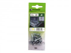VIS TOLE TETE FRAISEE PHILIPS AUTOFORANTE 5.5X22MM ACIER ZING SACHET 8