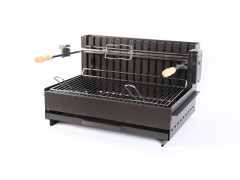 GRILLOIR VULCAIN 3657 80,4X69,3X41,7CM ACIER + TOURNEBROCHE
