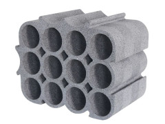 CASIER 12 BOUTEILLE POLYSTYRENE GRIS