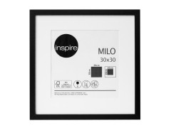 CADRE MILO BOIS 30X30 NOIR INSPIRE
