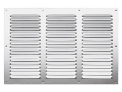 GRILLE AERATION VISSER 200X300MM ALUMINIUM ANODISE + MOUSTIQUAIRE