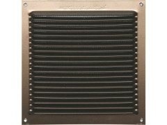 GRILLE AERATION VISSER 170X170MM ALUMINIUM LAQUE + MOUSTIQUAIRE