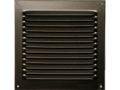 GRILLE AERATION VISSER 150X150MM ALUMINIUM LAQUE + MOUSTIQUAIRE