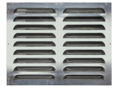 GRILLE AERATION VISSER 400X500MM ALUMINIUM + MOUSTIQUAIRE