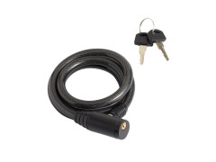 CABLE ANTIVOL 10MM 1M ACIER PVC + 2 CLES