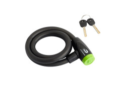 CABLE ANTIVOL 12MM 1M20 ACIER PVC + 2 CLES
