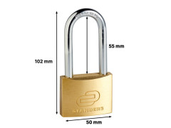 CADENAS 50MM LAITON AHT  + 2 CLES