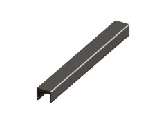 PROFIL U FINITION ALUMINIUM POUR CLOTURE KLOSUP 142X1,8CM NOIR