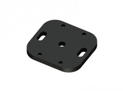 PLATINE 8,8X8X0,8CM POUR POTEAU ALUMINIUM KLOSUP 2 DEPART NOIR SABLE