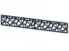 DECOR CLOTURE KLOSUP POLYGONE GRIS KIT