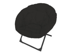 FAUTEUIL PLIANT MOON ACIER ET POLYESTER ANTRHACITE