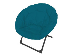 FAUTEUIL PLIANT MOON ACIER ET POLYESTER BLEU MIAMI