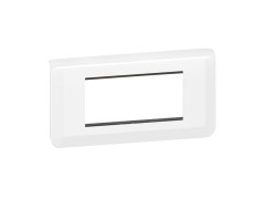 PLAQUE +SUPPORT 4 MODULE HORIZONTAL MOSAIC BLANC