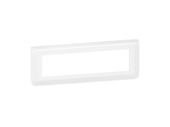 PLAQUE +SUPPORT 8 MODULE HORIZONTAL MOSAIC BLANC