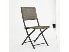 CHAISE PLIANTE ZENA ACIER RESINE TRESSEE