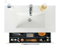 PLAN VASQUE SIMPLE ESSENTIAL CERAMIQUE BLANC 81X46CM
