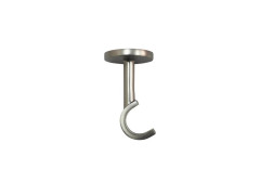 SUPPORT METAL D28 KALI MUR/PLAFOND 70MM NICKEL MAT INSPIRE