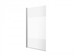 PARE BAIGNOIRE ESSENTIAL 1 VOLET VERRE SERIGRAPHIE/CHROME H140XL80CM