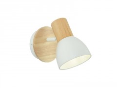 SPOT PATERE VENOSA E14 BLANC/BOIS INSPIRE