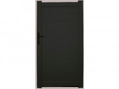 PORTILLON ALU NOIR PLEIN LAO 1X1,70M