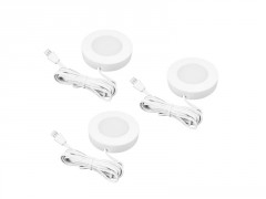 SPOT ENCASTRE SDB LED BAZAO BLANC NEUTRE IP44 LOT DE 3