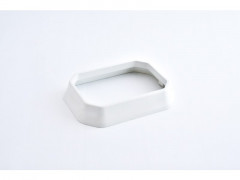 EMBASE POTEAU PVC CLEA BLANC HAUTEUR 1CM