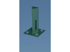 PLATINE POUR PIQUET TE VERT HAUTEUR 15CM