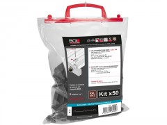 VIS FIXATION AUTOPERCEUSE BOIS 6,5X100MM ROUGE BRIQUE X50 KIT