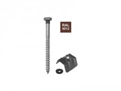 KIT 25 FIXATIONS PLAQUE ACIER EP0.25 ROUGE