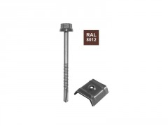 KIT 25 FIXATIONS METAL PLAQUE ACIER ROUGE