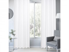 RIDEAU TAMISANT LEYA COTON BIOLOGIQUE 140X280 BLANC