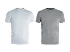 TEE SHIRT  BLANC/GRIS TAILLE XXL LOT DE 2